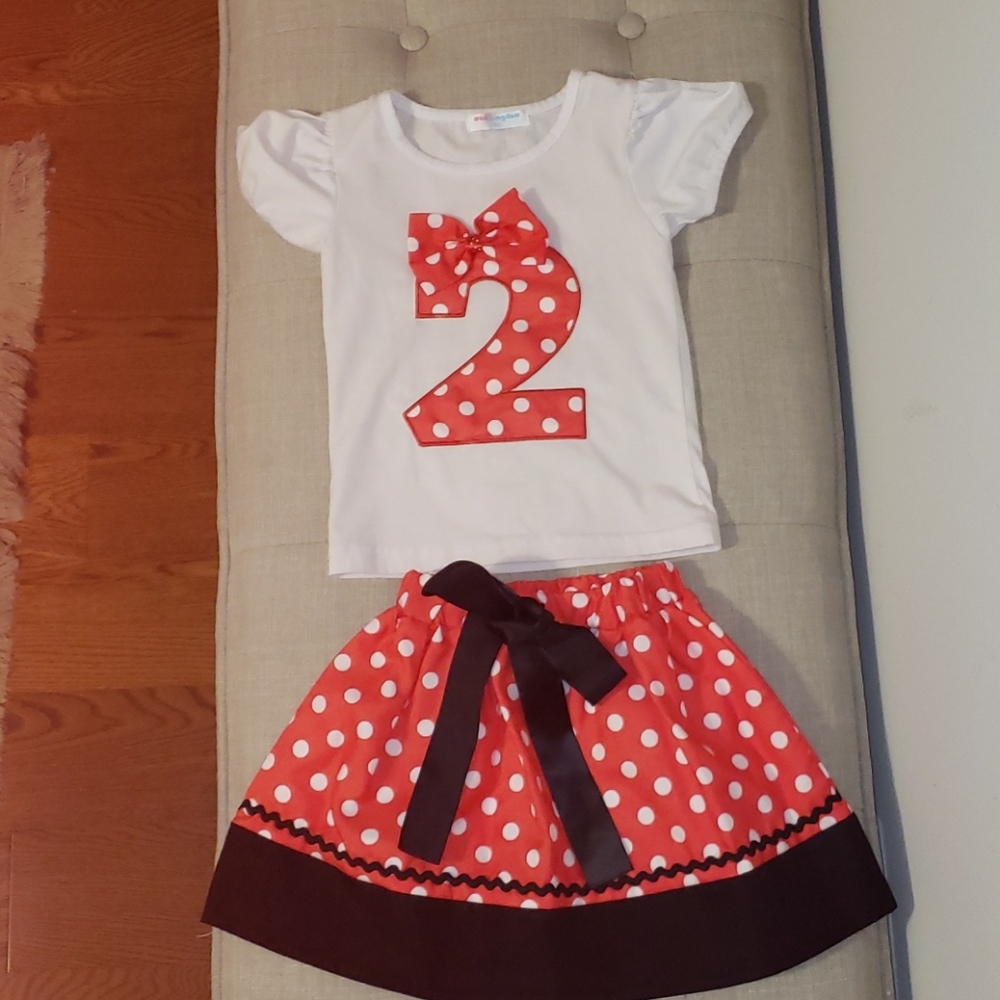 Minnie Mouse Themed 2nd Birthday Outfit Set